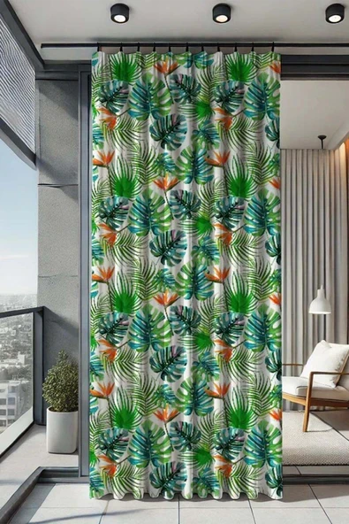 sizenelazım Su Geçirmez Desenli Oxford Balkon Perdesi Güneşlik ve Yağmurluk Renk ve 250 cm Boy Ölçü Seçenekli ürün görseli 1