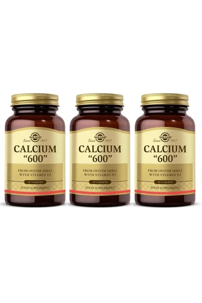 Solgar Calcium Oyster Shell 600 Mg 60 Tablet 3 Adet ürün görseli 1