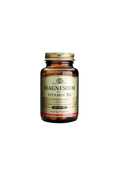 Solgar Magnesium With Vitamin B6 100 Tablet ürün görseli 1
