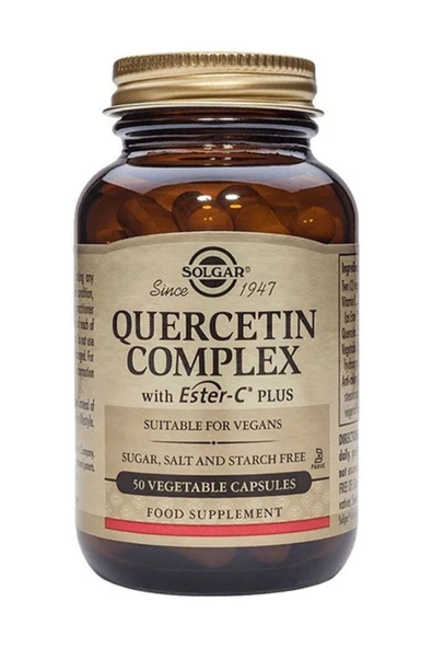 Solgar Quercetin Complex With Ester C Plus 50 Kapsül ürün görseli 1