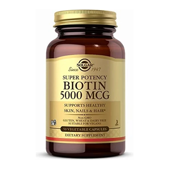 Solgar Biotin 5000 Mcg 50 Kapsül ürün görseli 1