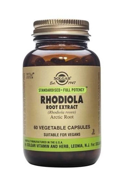 Solgar Rhodiola Root Extract 60 Bitkisel Kapsül ürün görseli 1