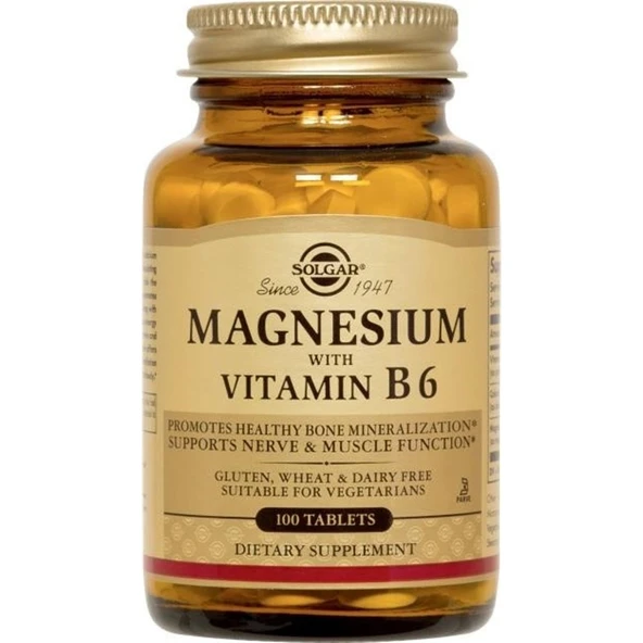 Solgar Magnesium Vitamin B6 100 Tablet ürün görseli 1
