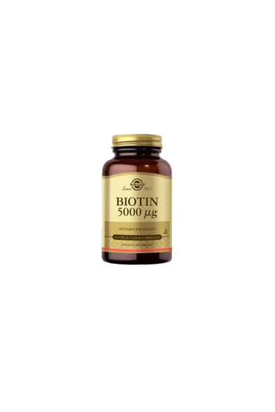 Solgar Biotin 5000 Mcg Takviye Edici Gıda 50 Kapsül ürün görseli 1