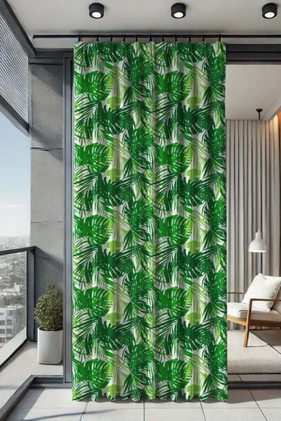 sizenelazım Su Geçirmez Desenli Oxford Balkon Perdesi Güneşlik ve Yağmurluk Renk ve 200 cm Boy Ölçü Seçenekli ürün görseli 1