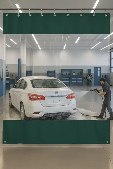 size ne lazım 0.80mm Şeffaf Oto Servis ve Yıkama Ara Bölme Perdesi 12 Renk Yükseklik 300 cm x Genişlik 300 cm ürün görseli 1