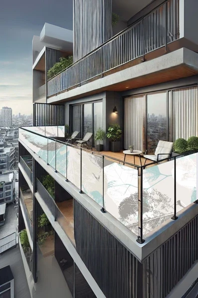 size ne lazım 70cm x 4.5m Pastel Yaprak Balkon Bahçe Çit Brandası  Su İtici, UV Koruyucu, Dekoratif Örtü ürün görseli 1