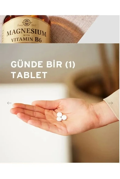 Solgar Magnesıum Wıth Vıtamın B6 100 Tablet - Resim 3
