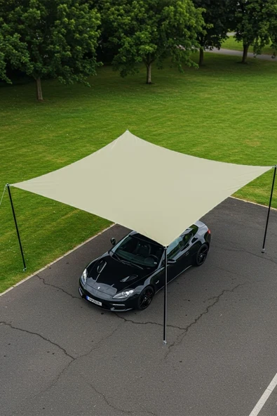 sizenelazım Su Geçirmez Araba Gölgelik Güneşlik Tentesi Oxford Kumaş 280cmx400cm Ebat ürün görseli 1