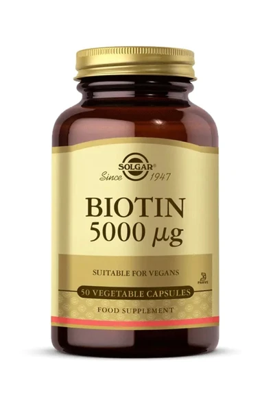 Solgar Biotin 5000 Mcg 50 Kapsül ürün görseli 1