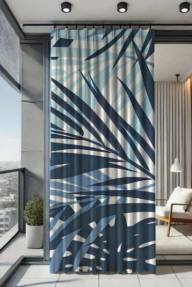 sizenelazım Su Geçirmez Desenli Oxford Balkon Perdesi Güneşlik ve Yağmurluk Renk ve 200 cm Boy Ölçü Seçenekli ürün görseli 1
