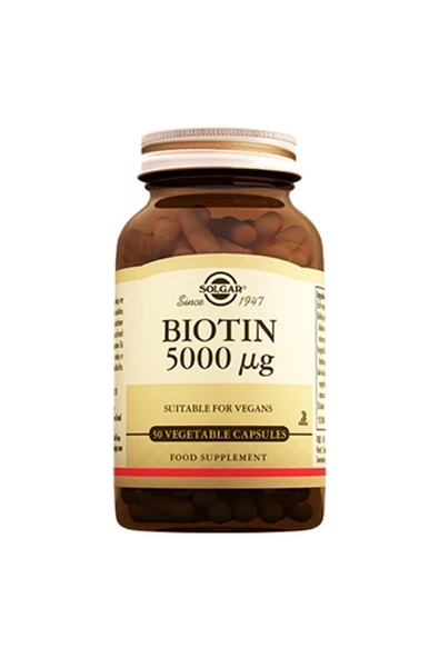 Solgar Biotin 5000 Mcg 50 Kapsül ürün görseli 1