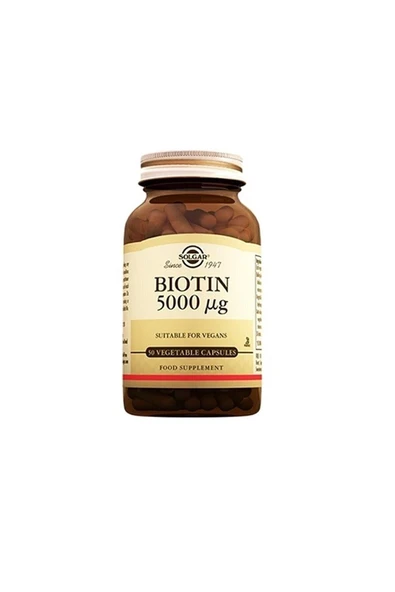 Solgar Biotin 5000 Mcg 50 Kapsül ürün görseli 1