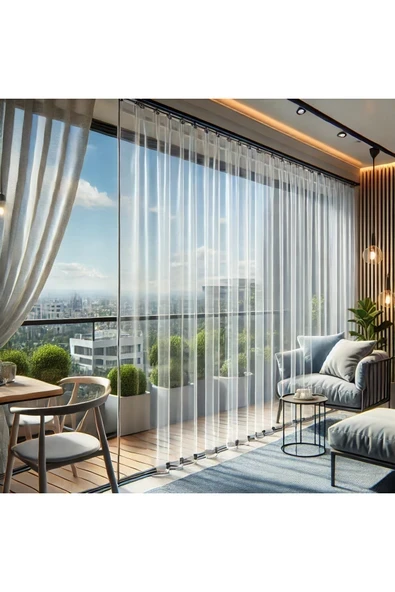 sizenelazım 300cm x 420cm Şeffaf Su Geçirmez Perde (Korniş Kullanımı İçin) ürün görseli 1