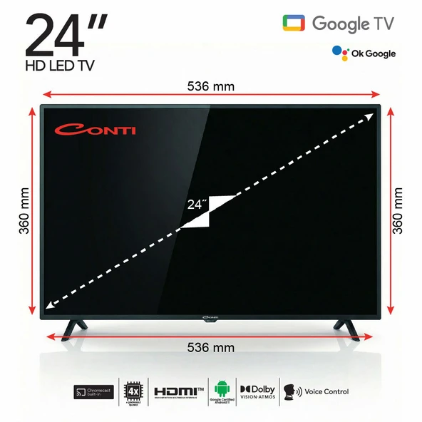 Conti CT24GT300H 24 HD Google Tv - Resim 3