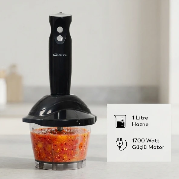 Conti CMD-208 Multiset 3 Blender Set Siyah - Resim 3