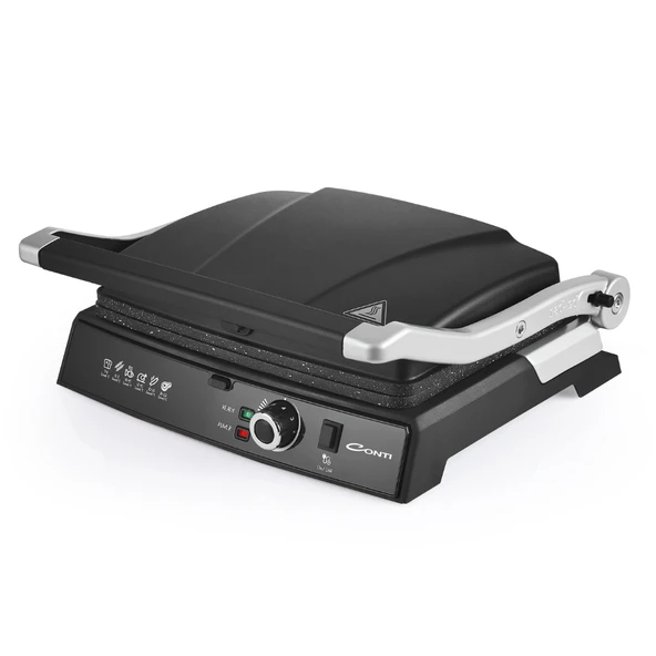 Conti CG-320 Bestost 2000 Watt Izgara ve Tost Makinesi Siyah ürün görseli 1