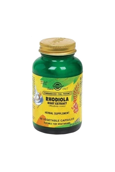 Solgar Rhodiola Root Extract 60 Kapsül ürün görseli 1