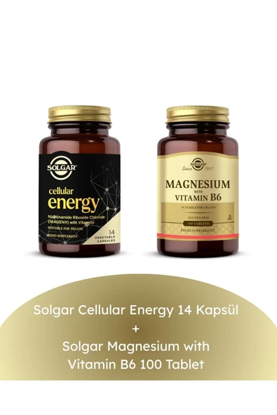 Solgar Cellular Energy 14 Kapsül + Magnesium with Vitamin B6 100 Tablet ürün görseli 1
