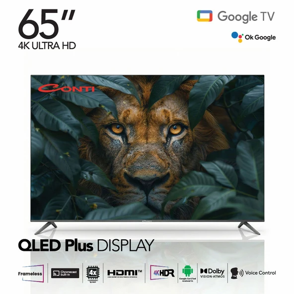 Conti CT65OG300U 65 QLED Plus 4K UHD Google TV ürün görseli 1