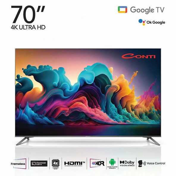 Conti CT70GT300U 70 4K UHD Frameless Google Tv ürün görseli 1