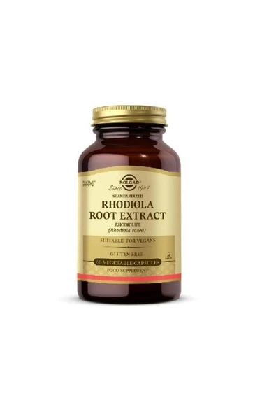 Solgar Rhodiola Root Extract Takviye Edici Gıda 60 Kapsül ürün görseli 1