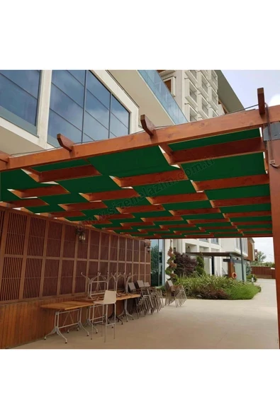 sizenelazım 50cm x 12.5m Yeşil Su Geçirmez Dekoratif Gölgelik Battı Çıktı ürün görseli 1