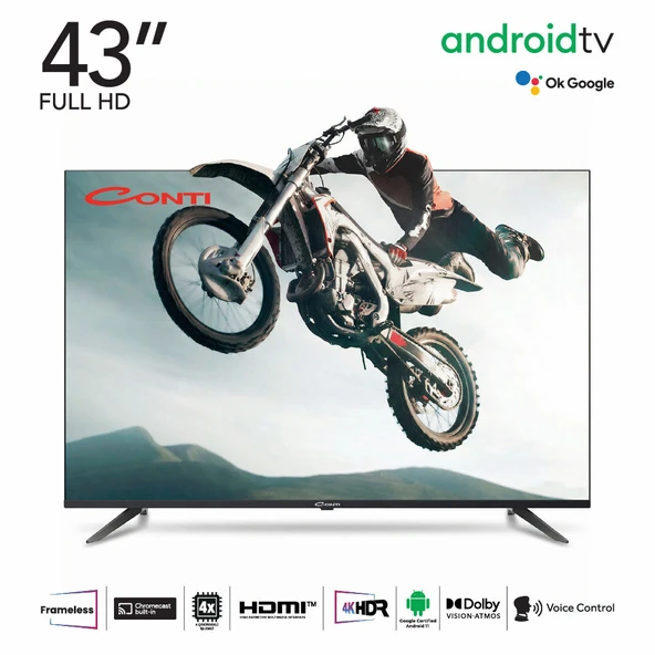 Conti CT43AN300F 43 Full HD Frameless Android Tv ürün görseli 1