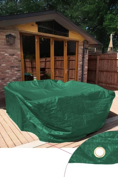 sizenelazım (1.5m x 1.5m x 1m) Yeşil Bahçe Mobilya Koruma Örtüsü  Su Geçirmez Branda ürün görseli 1