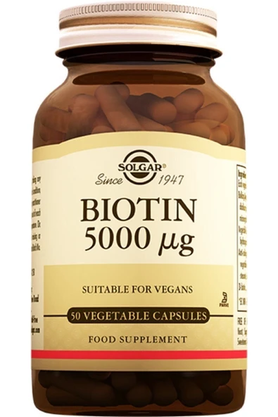 Solgar Biotin 5000 Mg 50 Kapsül ürün görseli 1
