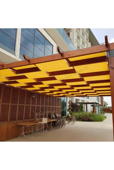 sizenelazım 70cm x 11.5m Sarı Su Geçirmez Dekoratif Gölgelik Battı Çıktı ürün görseli 1