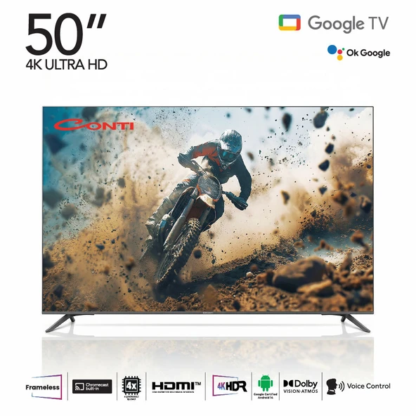 Conti CT50GT300U 50 4K UHD Frameless Google Tv ürün görseli 1