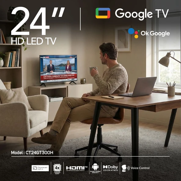 Conti CT24GT300H 24 HD Google Tv - Resim 6