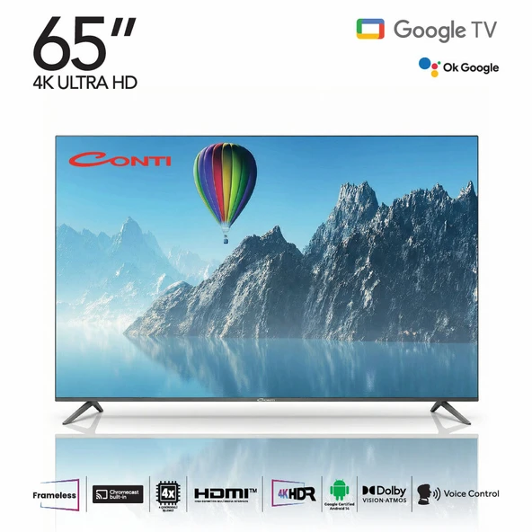 Conti CT65GT300U 65 4K UHD Frameless Google Tv ürün görseli 1