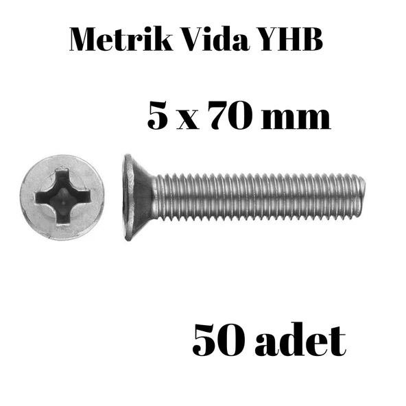 Metrik Vida Civata Yhb 5x70 50'li Paket ürün görseli 1