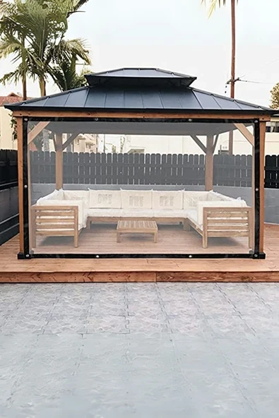 size ne lazım 90cm X 9.5m Su Geçirmez Şeffaf Branda Kış Bahçesi, Kamelya, Hobi Bahçesi, Balkon Brandası ürün görseli 1