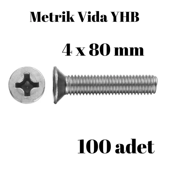 Metrik Vida Civata Yhb 4x80 100'lü Paket ürün görseli 1