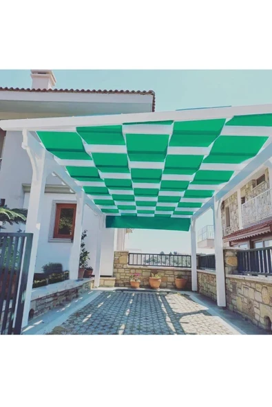 sizenelazım Yeşil Su Geçirmez Oxford Kumaş Dekoratif Gölgelik 0.5m X 18m ürün görseli 1
