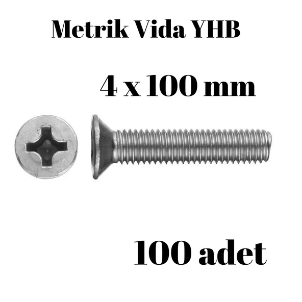 Metrik Vida Civata Yhb 4x100 100'lü Paket ürün görseli 1
