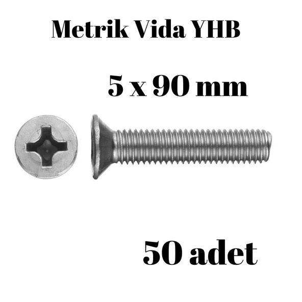 Metrik Vida Civata Yhb 5x90 50'li Paket ürün görseli 1