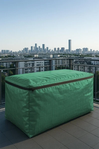 sizenelazım Fermuarlı Yeşil Su Geçirmez Bahçe Mobilyası Ve Balkon Eşya Koruma Brandası 300cm x 250cm ürün görseli 1