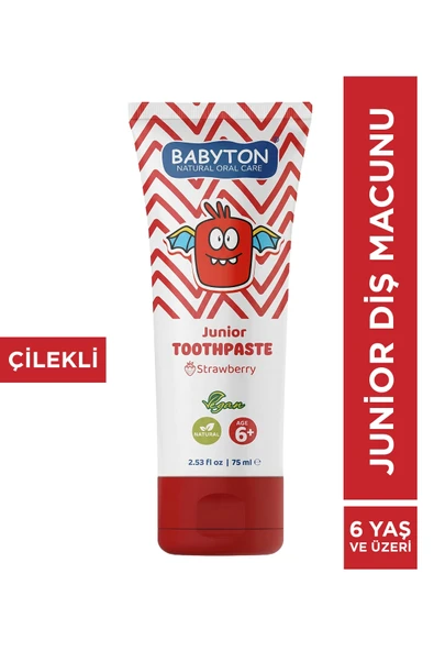 Doğal Çilekli 6 Yaş ve Üzeri Florürlü Diş Macunu 75 ml ürün görseli 1