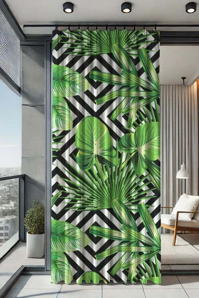 sizenelazım Su Geçirmez Desenli Oxford Balkon Perdesi Güneşlik ve Yağmurluk Renk ve 250 cm Boy Ölçü Seçenekli ürün görseli 1