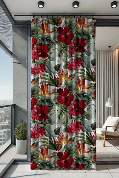 sizenelazım Su Geçirmez Desenli Oxford Balkon Perdesi Güneşlik ve Yağmurluk Renk ve 200 cm Boy Ölçü Seçenekli ürün görseli 1