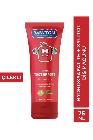 Doğal Çilekli Hydroxyapatite Florürsüz Diş Macunu 75 ml ürün görseli 1