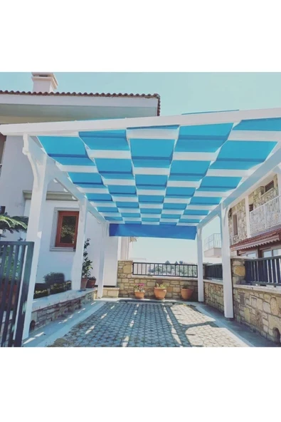 sizenelazım Mavi Su Geçirmez Oxford Kumaş Dekoratif Gölgelik 0.5m X 7m ürün görseli 1