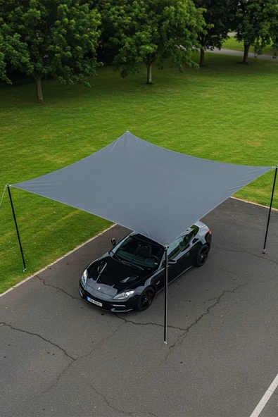 sizenelazım Su Geçirmez Araba Gölgelik Güneşlik Tentesi Oxford Kumaş 280cmx400cm Ebat ürün görseli 1