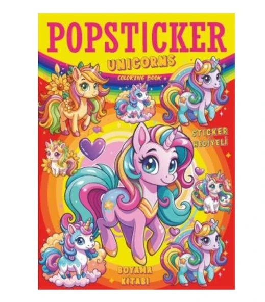 Yuva Popsticker Unicorns Boyama Kitabı 16syf ürün görseli 1
