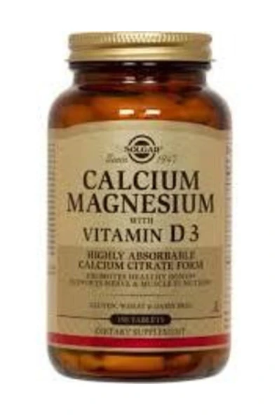Solgar Calcıum Magnesıum  Vitamin D3 150 Kapsül - Resim 3