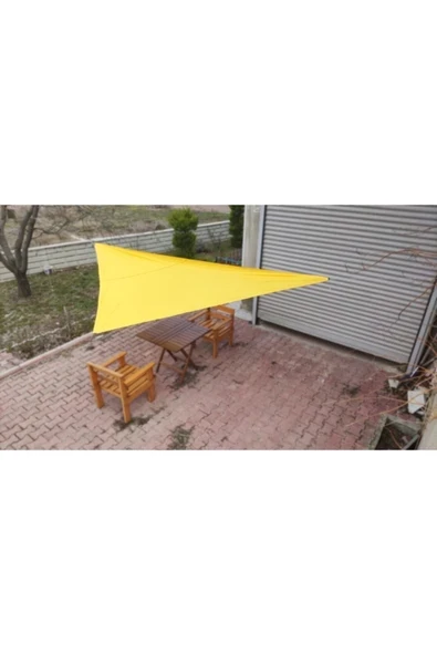 sizenelazım Sarı Üçgen Gölgelik Oxford Kumaş 190gr M²4.40 x 4.40 x 6.20 m ürün görseli 1